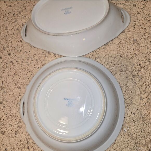 Vintage Nippon 2 candy nut trinket dish hand painted - Picture 8 of 8